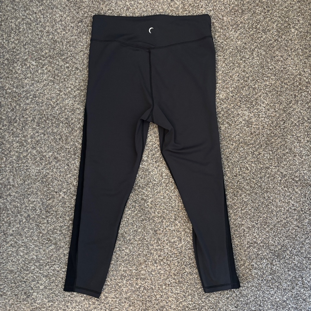 ZYIA Black Leggings with White Stripe Accent - Picture 3 of 4